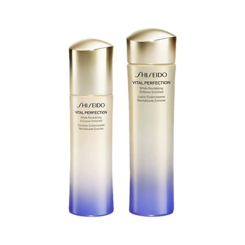 Shiseido Vital-Perfection White Revitalizing Softener Enriched Lotion 150ml+Enriched Emulsion 100ml Set 2(for Dry/All Skin Type Gift Set 2Pieces