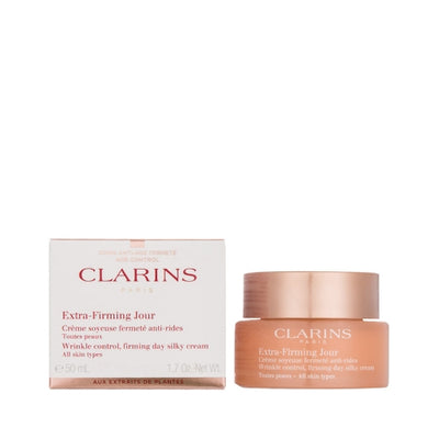Clarins Extra-Firming Night Silky Cream 50ML +Silky Day Cream 50ML For All Skin Types Gift Set 2 Pieces