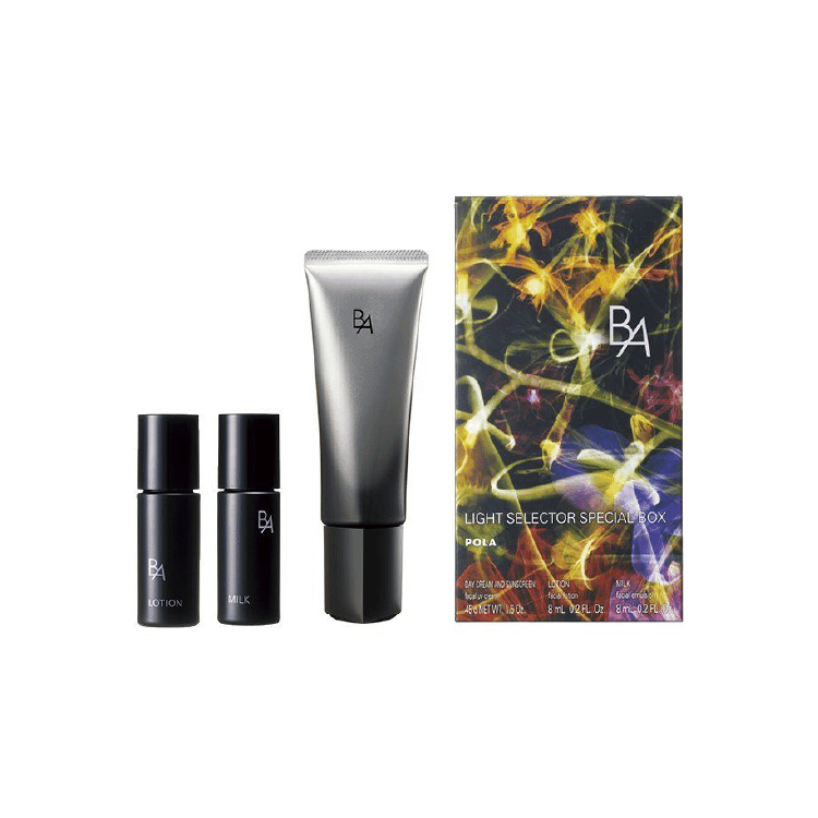 Pola B.A Light Selector Day Cream & Sunscreen 45g+B.A Lotion 8ml+B.A Milk 8ml Gift Set 3pieces